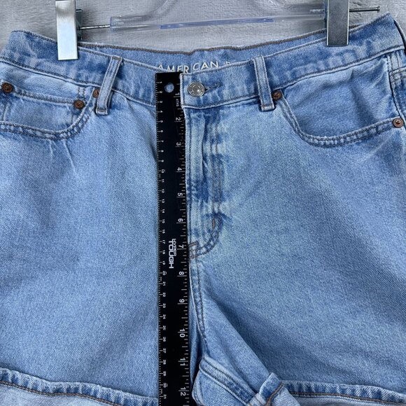 American Eagle Outfitters Denim Jean Shorts Womens Size 8 Light Wash Blue - Picture 7 of 10